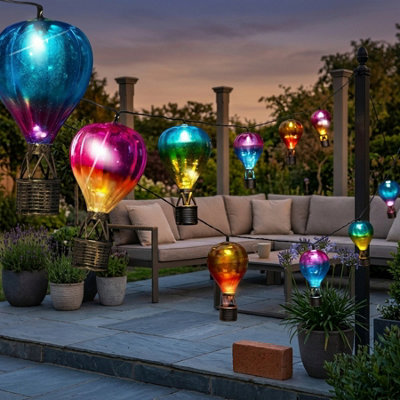 Garden Greatness White Skyrunner Colourful Balloon Solar String Lights - Image 3