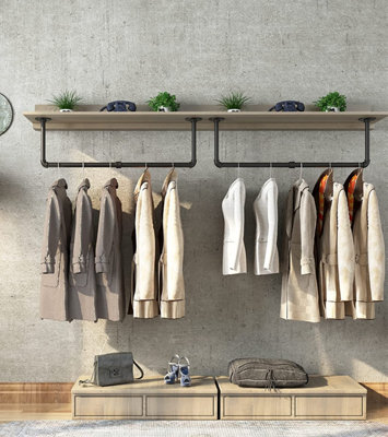 Corner Clothing Rack, Pipe Corner Open Wardrobe, Hanging Rail Garment  Storage EXAMPLE 