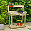 92cm Wide Wooden Greenhouse / Garden Potting Table / Bench