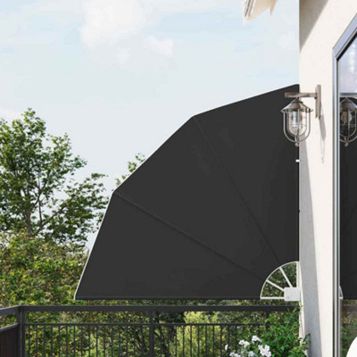 Berkfield Balcony Privacy Screen Anthracite 140 X 140 Cm Fabric from B&Q