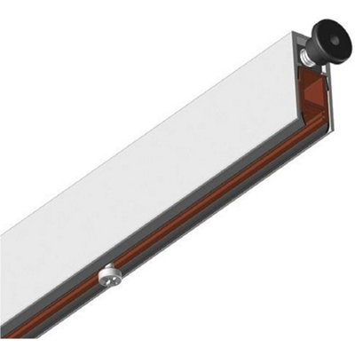 930mm Mortice Drop Down Door Seal 37dB - Satin Aluminium Smoke Noise Barrier