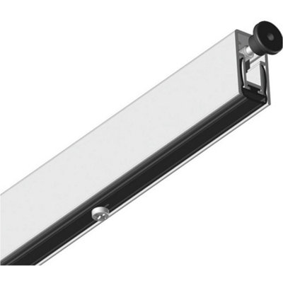 930mm Mortice Drop Down Door Seal 51dB - Satin Aluminium Smoke Noise Barrier