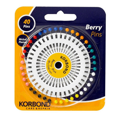 Korbond 40 Berry Pins-110170, Nickel, Asst, Red - Image 4
