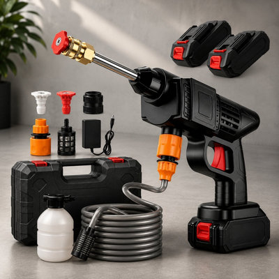 - Cordless Pressure Washer Portable Water Jet Cleaner With 2 Batteries