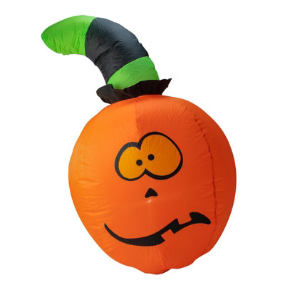 Arlec 4Ft Halloween Pumpkin With Hat Inflatable