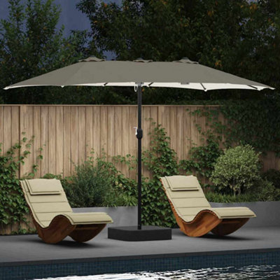 B&Q -  Garden Parasol Sand 385 X 209 X 244 Cm Fabric