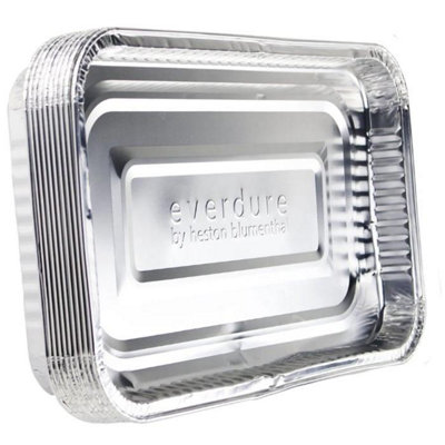 B&Q -  Heston Blumenthal Everdure Aluminium Drip Tray Silver Pack Of 10