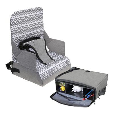 Dreambaby Grab ‘N Go Kids Booster Seat – Portable Travel Toddler High Chair for Dining (6M-3Y) with Storage & Shoulder Strap – Lightweight and Compact - Image 8