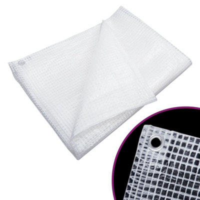 Berkfield White Leno Tarpaulin 140 G/M2 4X8 M B&Q
