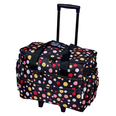 Sewing Online Black And Multi Spot Sewing Machine Trolley Bag 51 X X 28Cm - Birch 006106/Bm Size 38
