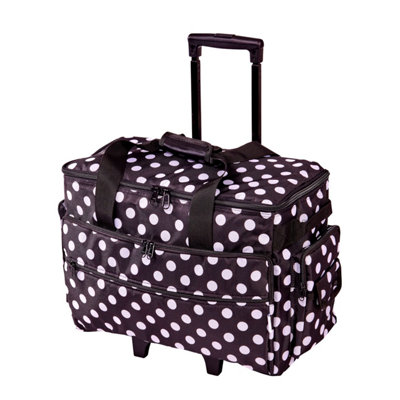 Sewing Online Black And White Spot Sewing Machine Trolley Bag 51 X 38 X 28CmBirch 006106/bw from B&Q
