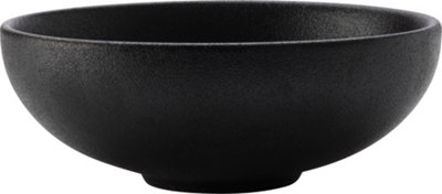 B&Q -  Porcelain Coupe Black Salad Bowl Oven Dishwasher Safe 19Cm
