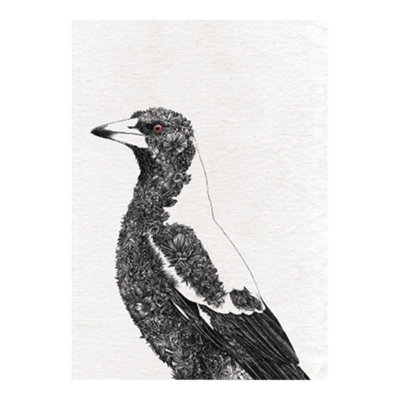 Maxwell & Williams Marini Ferlazzo Australian Magpie Tea Towel White