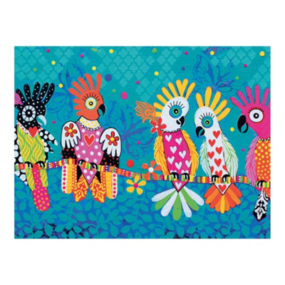 B&Q -  Love Hearts Chatter Tea Towel