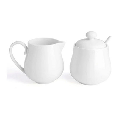 Sugar Bowl And Creamer Set: Maxwell & Williams White Basics Sugar & Creamer SetPorcelain from B&Q