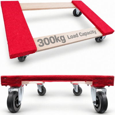 B&Q -  Move-It Heavy Duty Furniture Dolly 762X457mm Moving Platform With Polypropylene Wheels & Steel Bearings For Appliances & Furniture