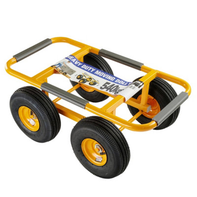 Move-It Heavy-Duty Removal Dolly Trolley540Kg Load Capacity25Cm Pneumatic WheelsSteel Cart Moving Large Bulky Furniture & Appliances from B&Q