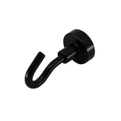 Keypak Magnetic Hooks 15X19mm Pack Of 40Black Heavy Duty Neodymium Magnets For Metal Sheds & Garages Wall & CeilingBbq from B&Q