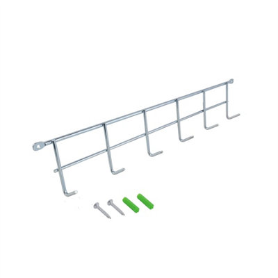Keypak Household Hanging Rack 400mmZinc Plated Steel Storage Heavy-Duty Wall Mount Organiser For Sheds & Garages from B&Q