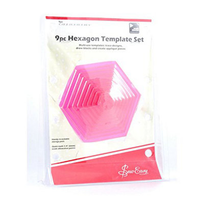 Groves Of Thames Hex Template Pk9Template Set: 9 Piece: HexagonalSew Easy from B&Q