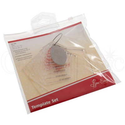 B&Q -  Template Set: Patchwork: Mini Pentagons: 8 Sizes: 0.753In