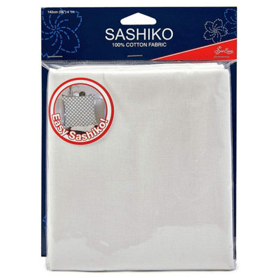 Groves Of Thames Ivory Fabric 1Mx142cm Ivry - Sashiko: Cotton Fabric: X 1.42M: - Sew Easy 1M