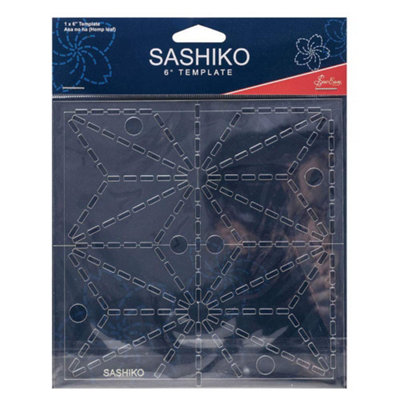 B&Q -  Se S/template H/leafSashiko: Template: 6In: Asa No Ha (Hemp Leaf)Sew Easy
