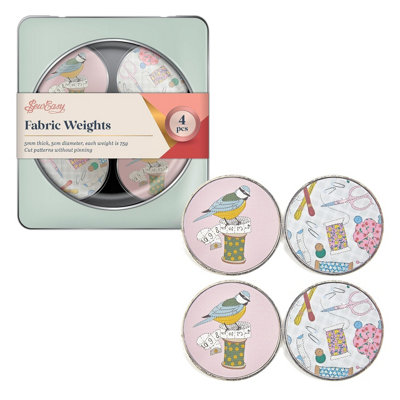Groves Of Thames F/weight Pk4 BirdsFabric Weights: Tin: Birds: Pack Of 4Sew Easy from B&Q