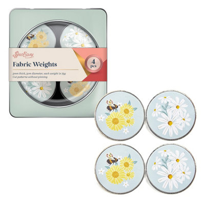 Groves Of Thames F/weight Pk4 DaisyFabric Weights: Tin: Daisy: Pack Of 4Sew Easy from B&Q