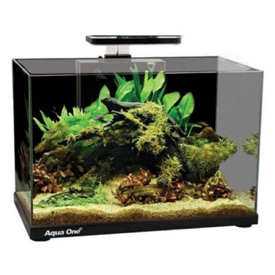Aqua One Focus 36 Glass Aquarium 36L 50X25X36Cm Black Fish Tank from B&Q