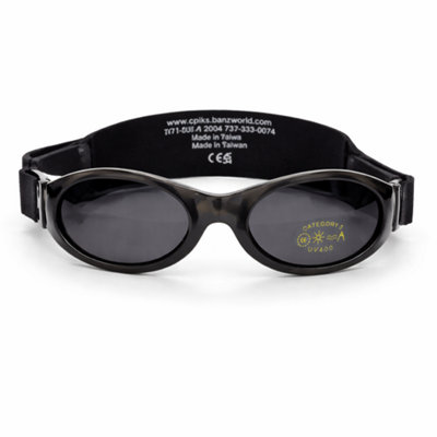 Baby Banz Bubzee Wrap Around Baby Sunglasses 0-2 Black 100%  Uv Protection from B&Q