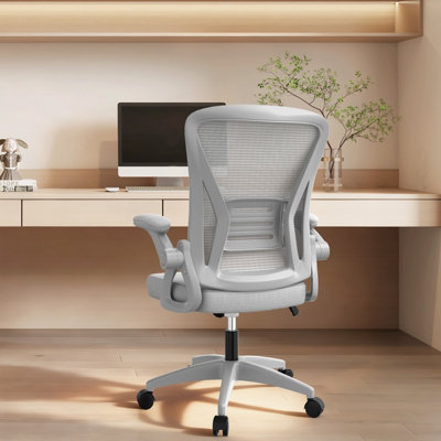 Onemill Ergonomic Office Desk Chair With Flip-Up Armrest Lumbar Support,padded Seat Cushion For Home And Office from B&Q