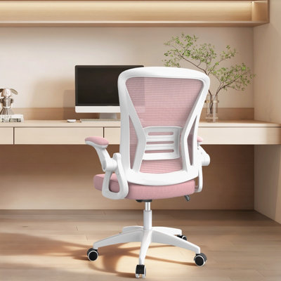 Onemill Ergonomic Office Desk Chair With Flip-Up Armrest Lumbar Support,padded Seat Cushion For Home And Office from B&Q