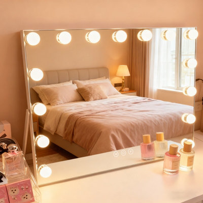 B&Q Light Inmtfei Hollywood Vanity Mirror 58X46cm With Led Bulbs 3 Colour Modes 5X Magnifier And Usb Charging Size 15