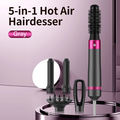 5-In-1 Hot Air BrushMultifunctional Negative Ionic Hair Styler,3 Heat Settings For Drying,straightening,curling And Volumising from B&Q