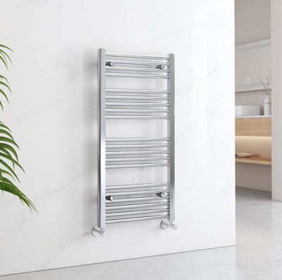 Emke Heated Towel Rail Ladder Warmer Heating Bathroom Towel Radiator Chrome 1000X500mm from B&Q