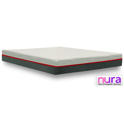 B&Q Nura 40Hd 25Cm Thick Luxury Ultra Orthopedic Extra Firm Memory Foam Mattress (Super King - 180Cm (6'0") X 200Cm (6'6") Blue
