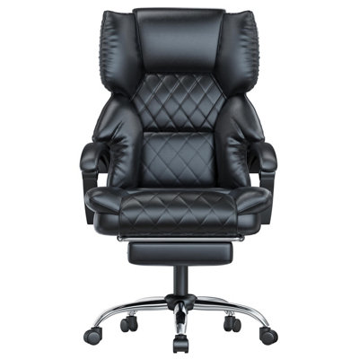 Onemill Executive Ergonomic Office Chair With Footrest And Lumbar Support-Black from B&Q