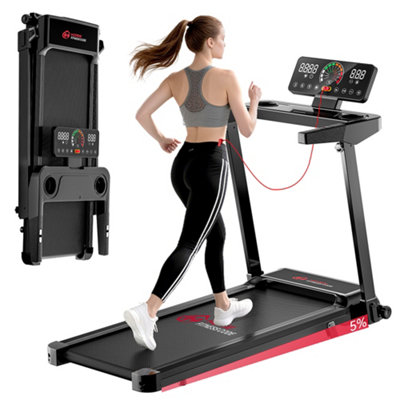 Onemill Folding Treadmill With Touch Control,5% Manual InclineDigital Display from B&Q