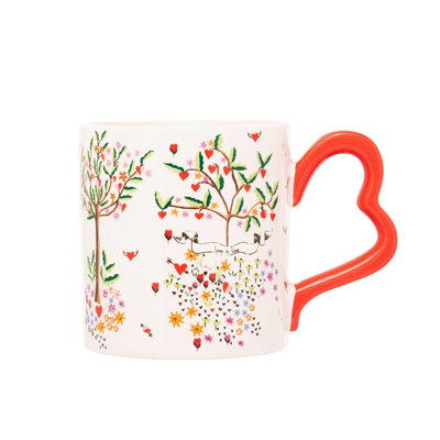 Mug: 1 X 275Ml Cath Kidston Oh My Heart Handle MugCeramic from B&Q