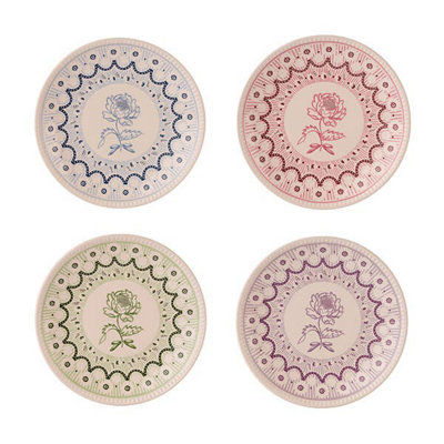 B&Q -  Spitalfields Silk Set Of 4 Side Plates