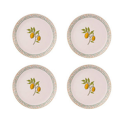 B&Q -  At Home Fruit Set Of 4 Melamine Dinner Plates