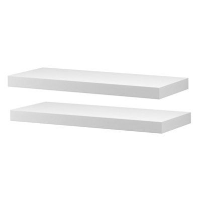 2 Pack Of Floating Shelves White Matte 60 X 24Cm (03101X2) from B&Q