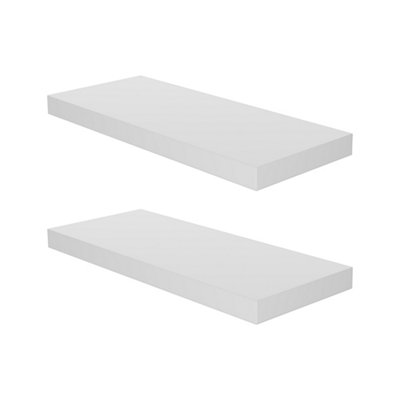 2 Pack Of Floating Shelves White Matte 60 X 24Cm (03189X2) from B&Q
