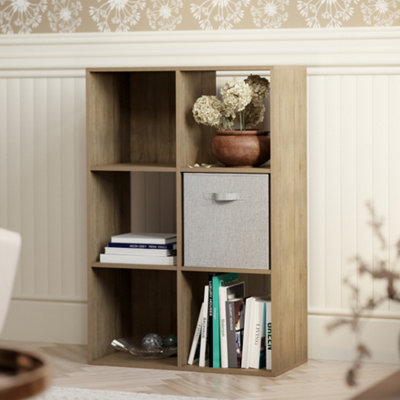 Flexi Storage Compact Cube 6 Compartment Storage CubeOak Effect from B&Q