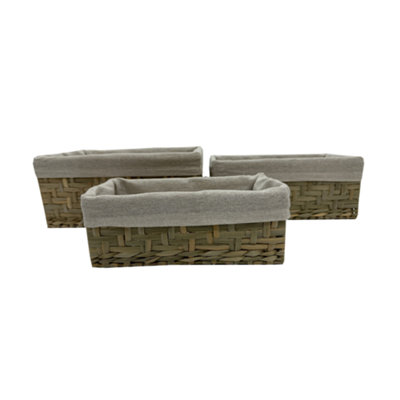 Flexi Storage Living Polyester Nestable Storage Basket (H)14Cm (W)31Cm (D)21CmSet Of 3 from B&Q