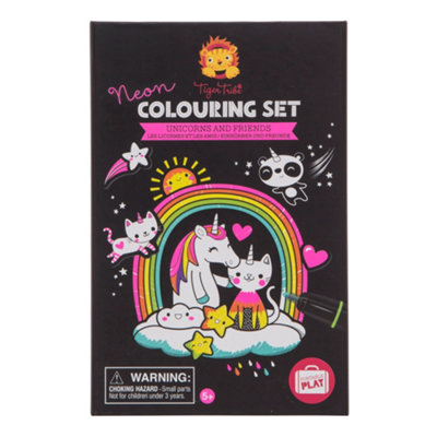 Tiger Tribe Neon Colouring SetUnicorns And Friends from B&Q