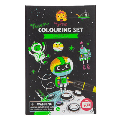 Tiger Tribe Neon Colouring SetOuter Space from B&Q