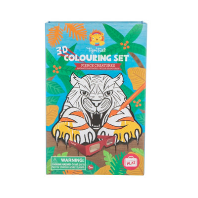 Tiger Tribe 3D Colouring SetFierce Creatures from B&Q