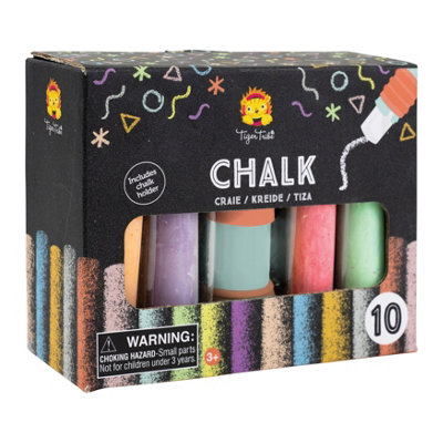 Tiger Tribe Unisex Multicolor 10 Pack Jumbo Chalks - Image 2